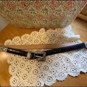 Beautiful Brighton black belt with metal details